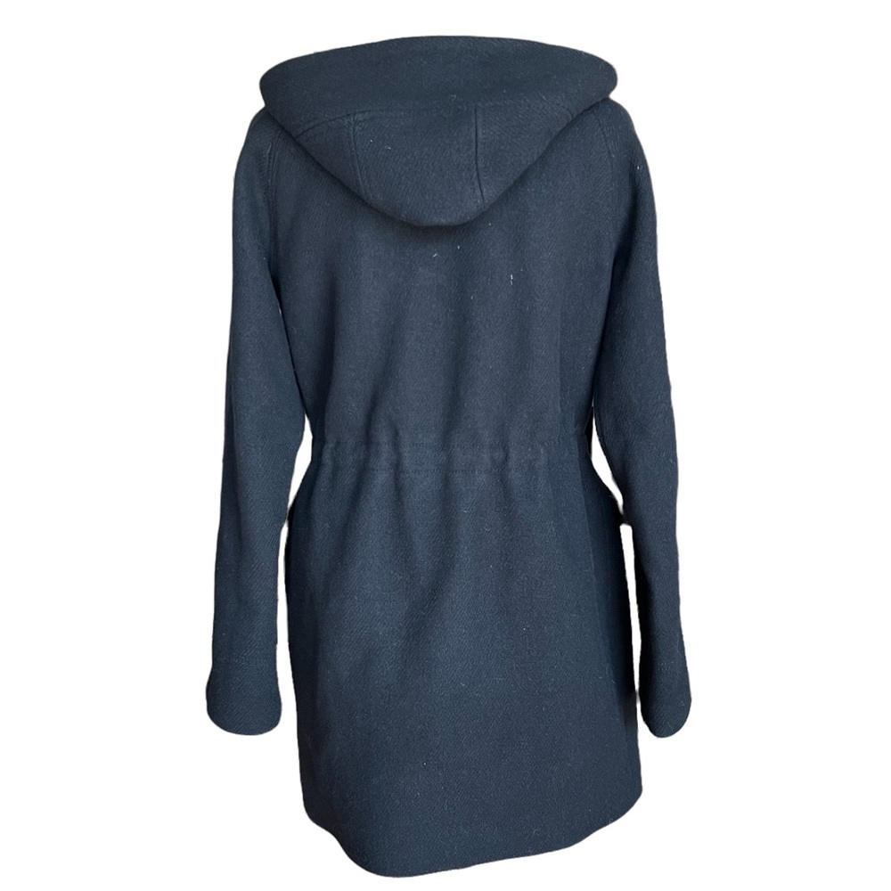 J. CREW Stadium Cloth Nello Gori Wool Duffle Hooded Pea Coat - Picture 4 of 7